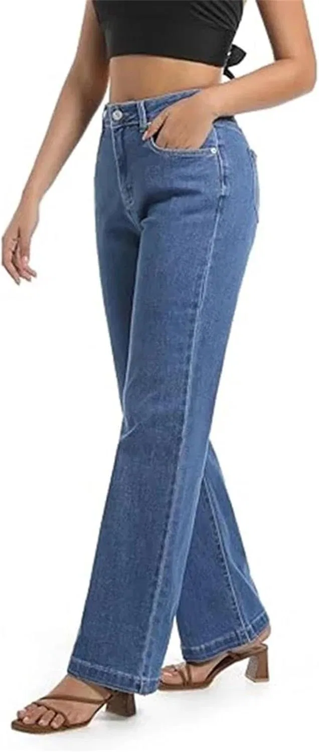 Джинсы High Waist Retro Slim Fit, белый — фото 3