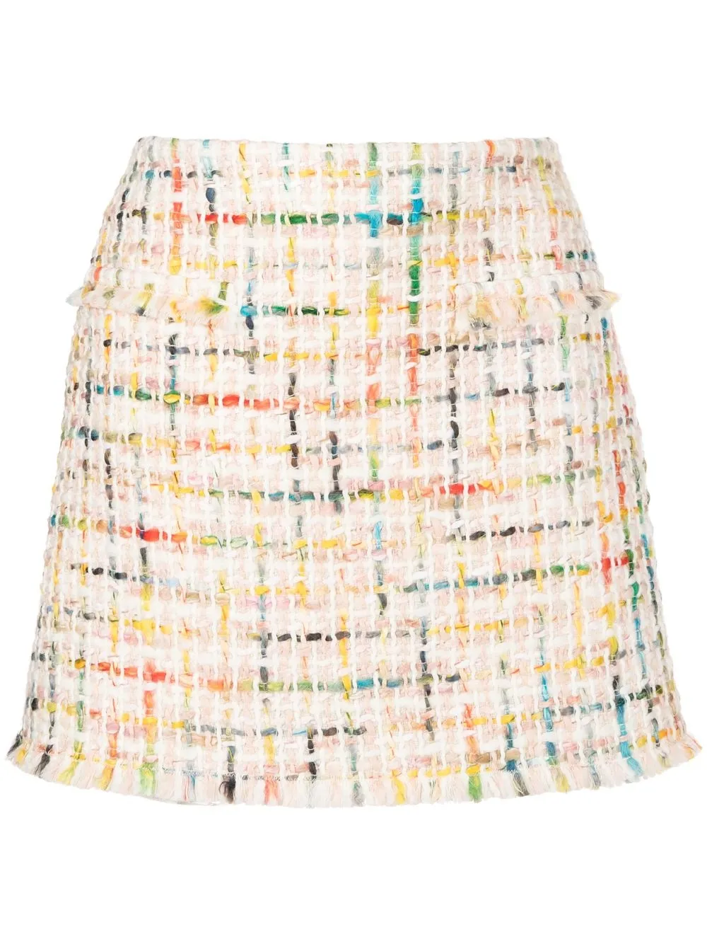 

Твидовая юбка мини с завышенной талией Oscar de la Renta, розовый