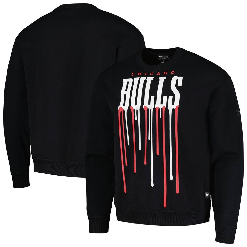 

черный пуловер с капельками унисекс The Wild Collective Chicago Bulls, цвет Bul Black