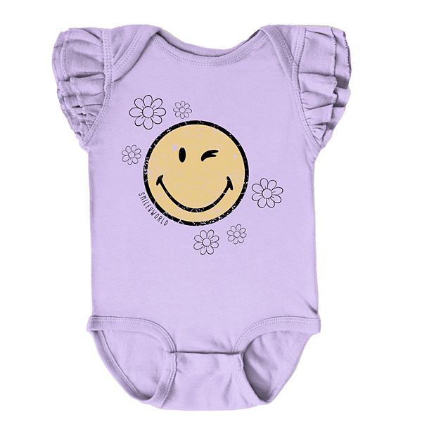 

Боди Smileyworld flower outline с рукавами-крылышками The Juniper Shop, Lavender