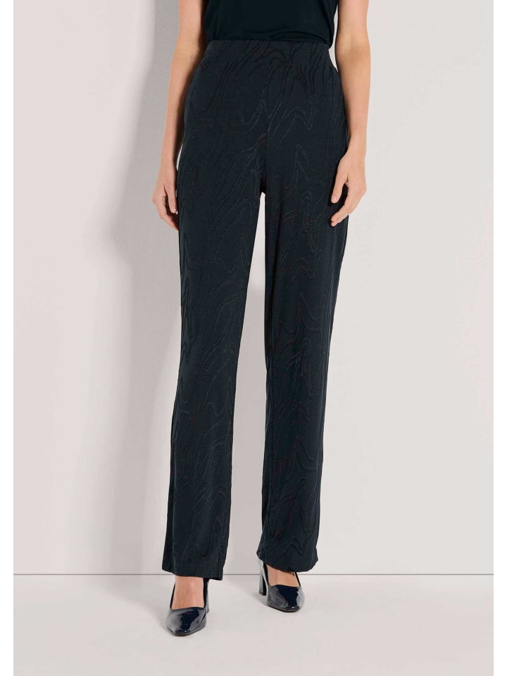 

MADELEINE Деловые брюки с эластичным поясом, темно-синие/черные