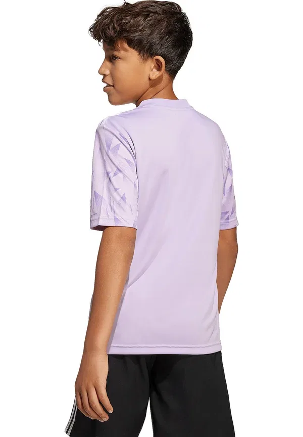 Футболка Adidas Performance Fussball Icon Sports T-Shirt, лилово-белый — фото 2