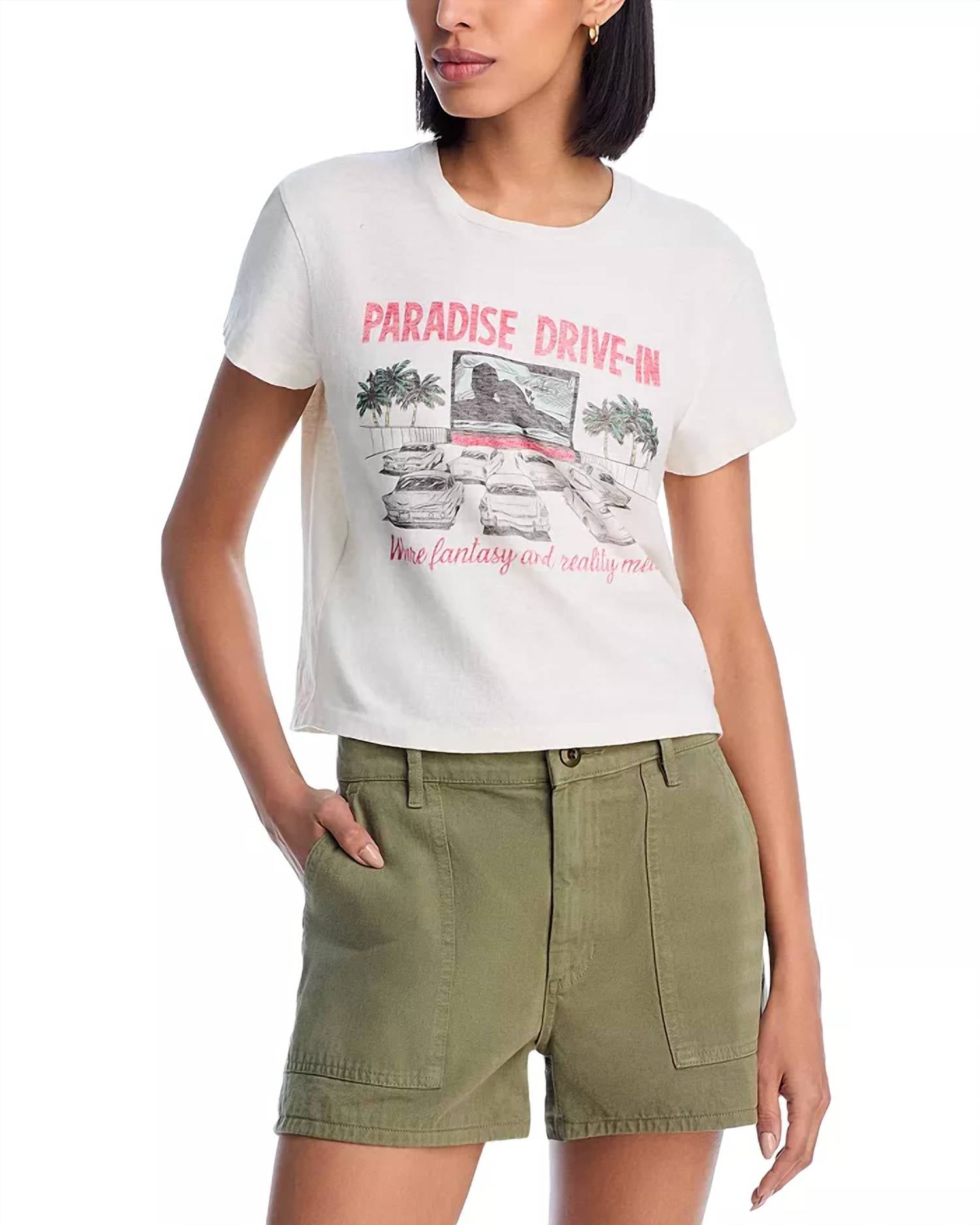 

Футболка в винтажном стиле 50-х годов "Drive In" в белом цвете REDONE