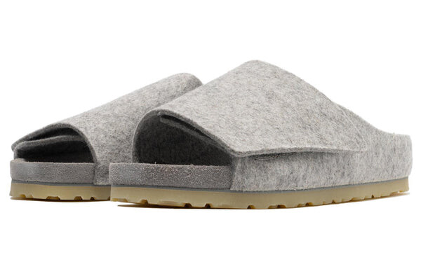 Тапочки x fear of god los feliz felt wool felt sandals 'cement melange' Birkenstock, серый — фото 2