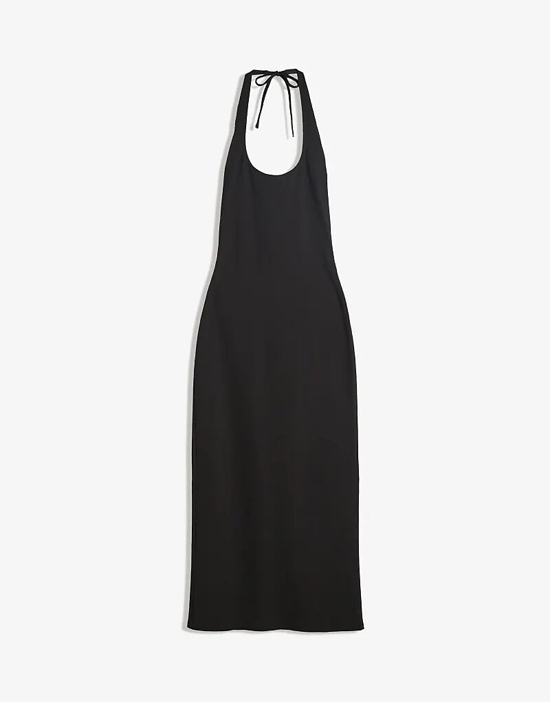 

Платье миди Bershka Textured черного цвета