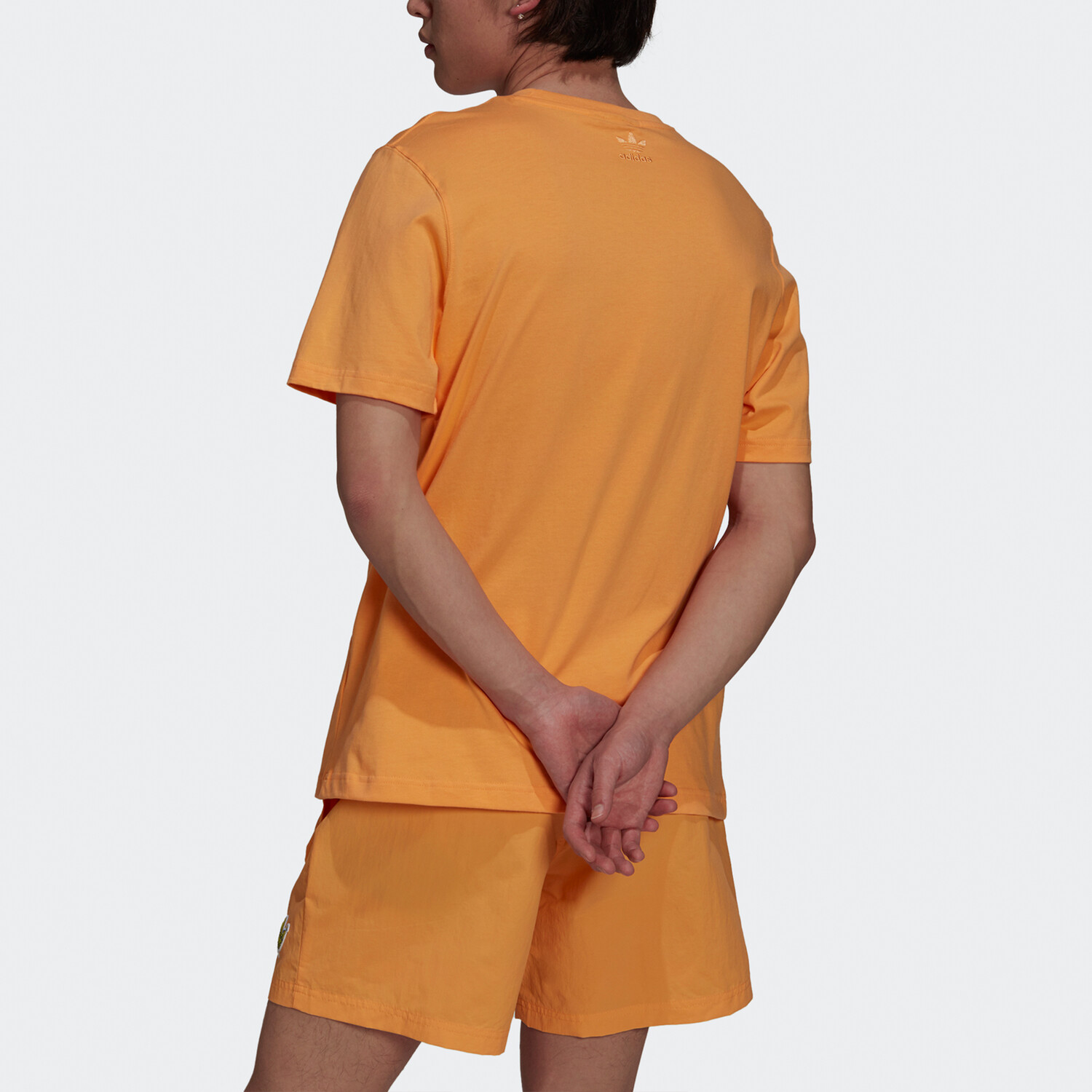 Футболка с изображением лимонного трилистника, мужская, оранжевая Adidas Originals, оранжевый — фото 3