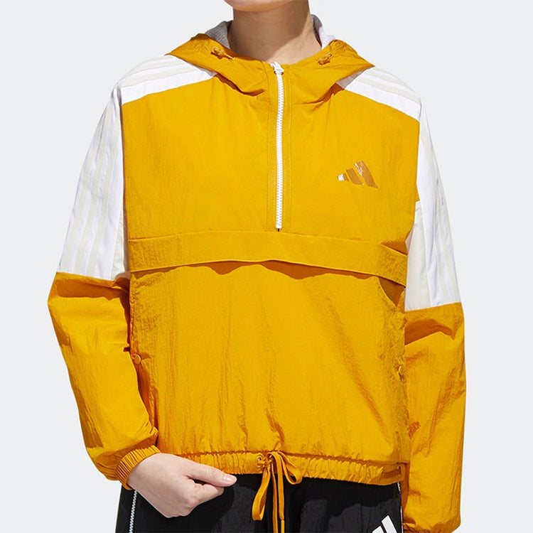Куртка (WMNS) adidas Urban Anorak Casual Sports Half Zipper Jacket Gold Color GM1470 — фото 3