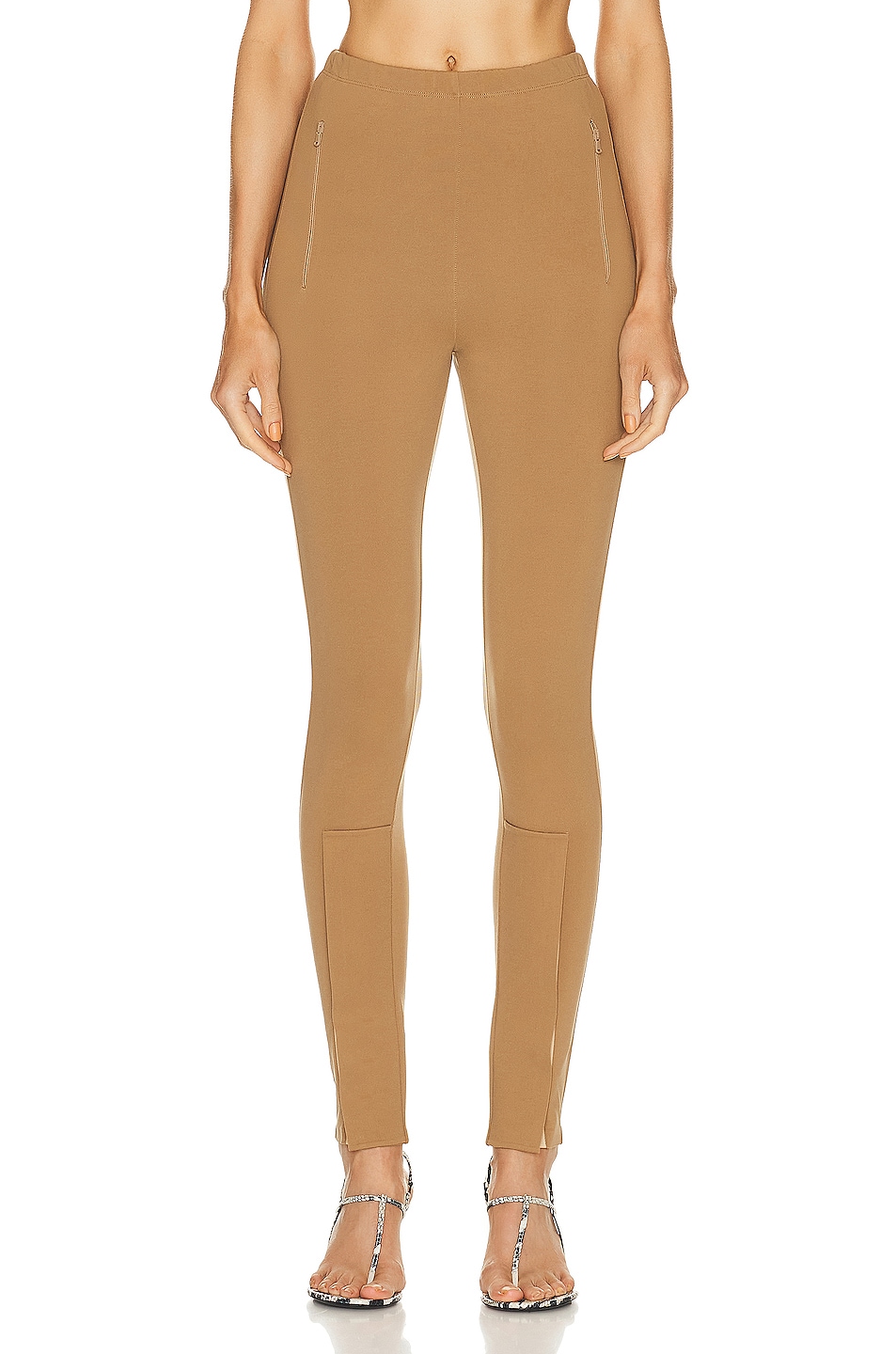 

Леггинсы на молнии спереди WARDROBE.NYC, цвет Tan