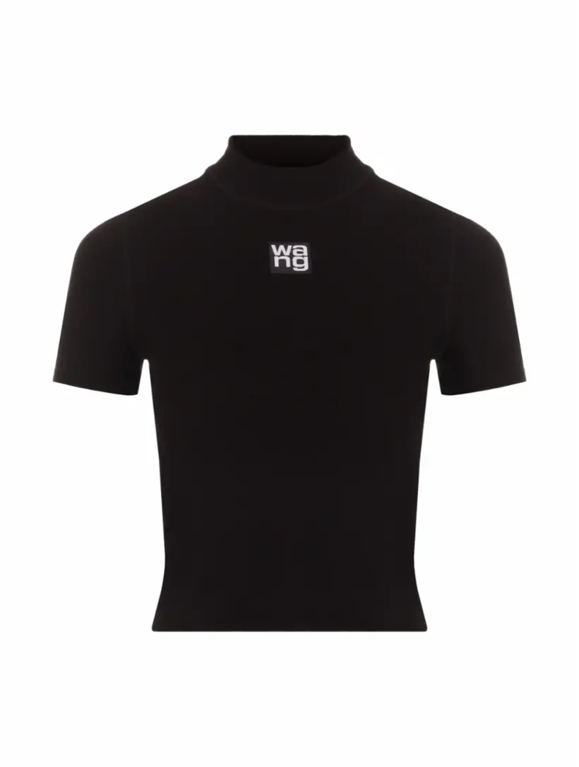 

Трикотажный топ с логотипом Alexander Wang, черный