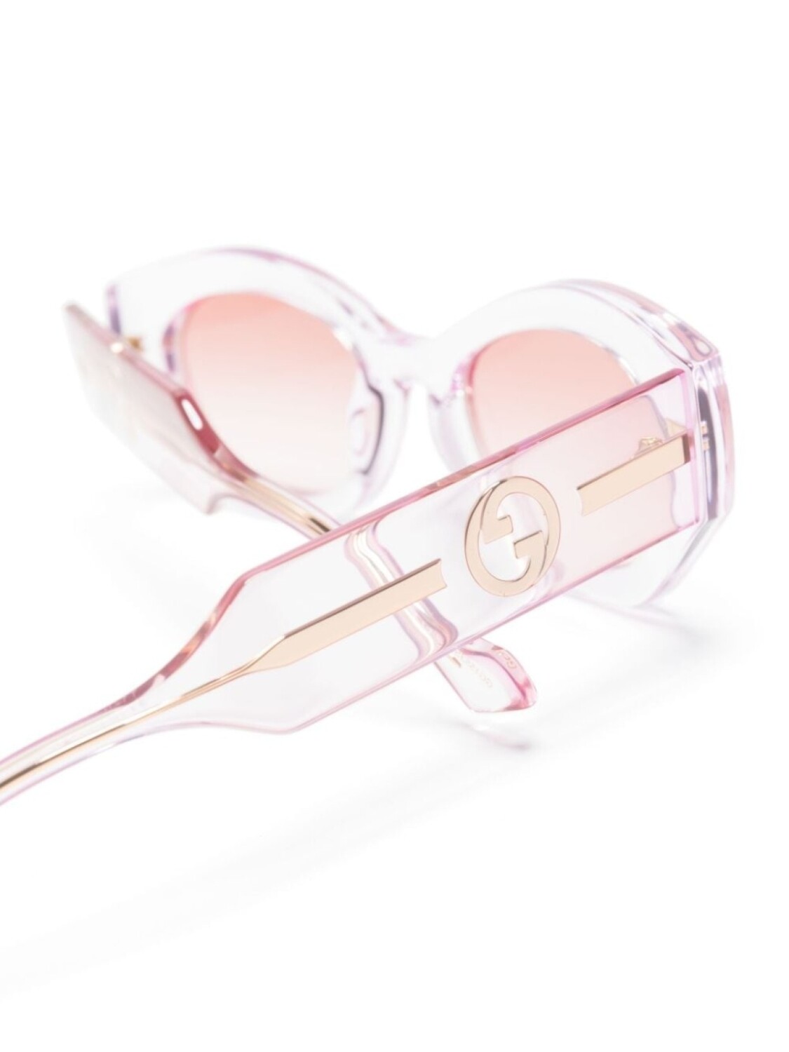 Солнцезащитные очки в оправе 'кошачий глаз' Gucci Eyewear, розовый — фото 3