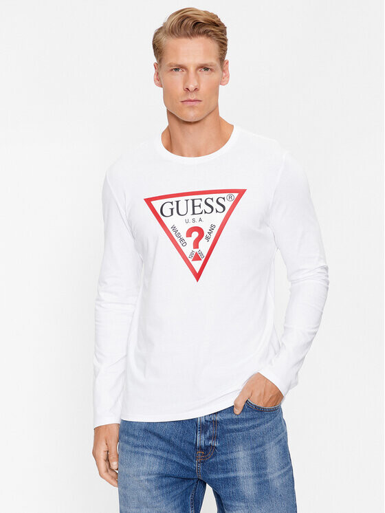 

Облегающий крой с длинными рукавами Guess, белый