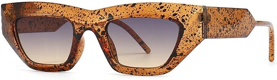 

Модные солнцезащитные очки «кошачий глаз» для женщин, роскошные винтажные дизайнерские очки конфетных цветов, мужские солнцезащитные очки с заклепками и градиентным переходом цвета GHVWYX, Orange Grey Tea