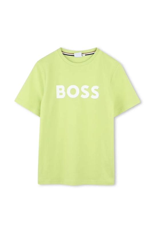 

Детская хлопковая футболка Boss, зеленый