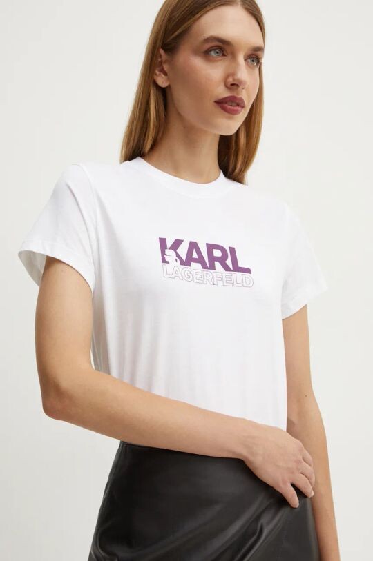 

Хлопковая футболка Karl Lagerfeld, белый