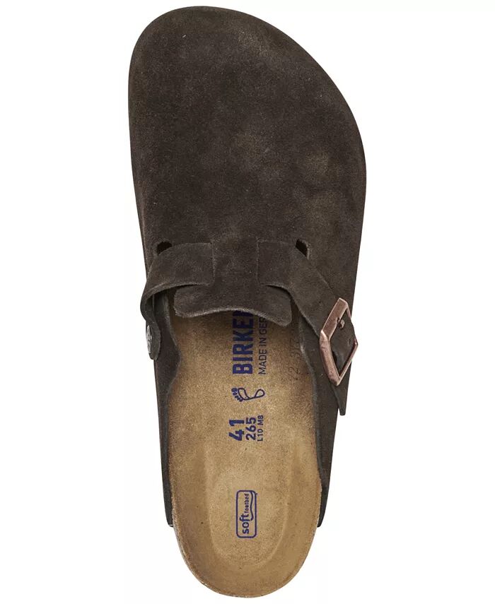 Мужские замшевые кожаные сабо Boston Soft Footbed от Finish Line Birkenstock, коричневый — фото 4