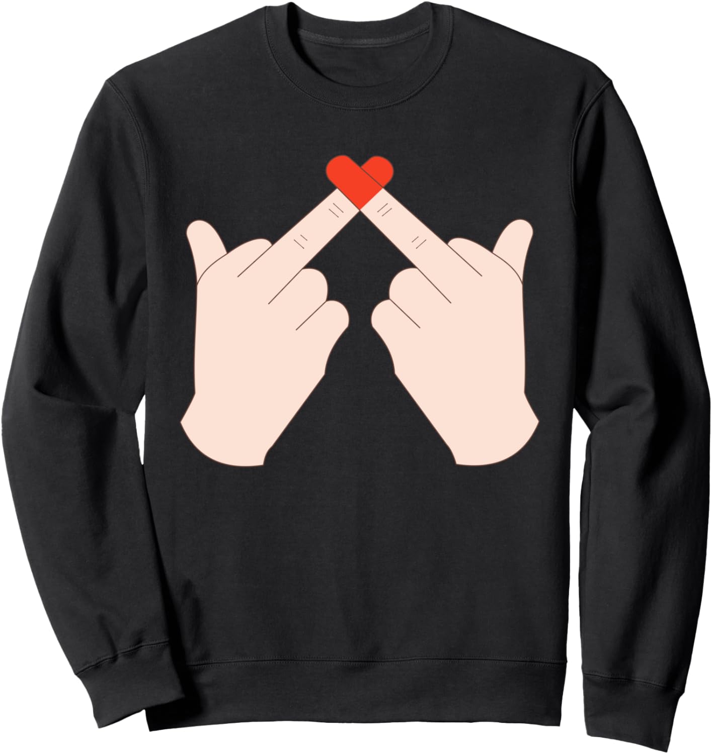 

Забавная толстовка с изображением среднего пальца в форме сердца Middle Finger Wearing A Heart Shirt, черный