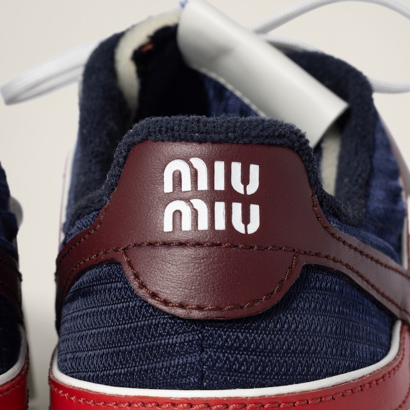 Кроссовки для занятий спортом из технической ткани и замши Miu Miu, мультиколор — фото 3