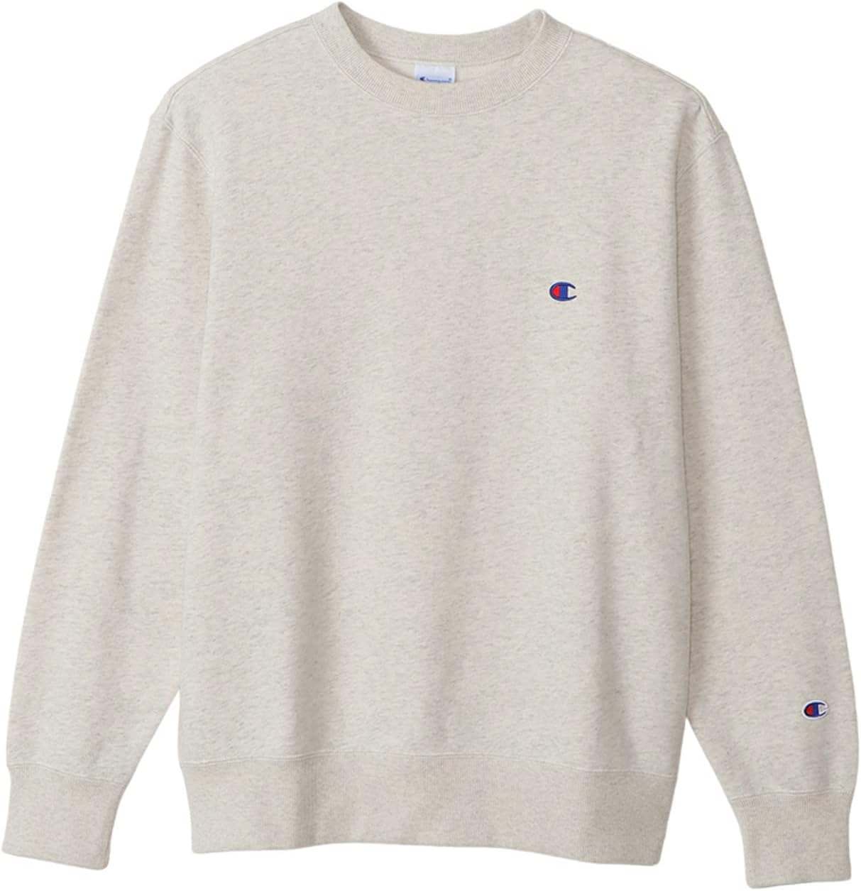 

Мужская флисовая толстовка Champion с длинными рукавами и круглым вырезом, с вышитым логотипом, базовый размер C3-W001Z, овсяный
