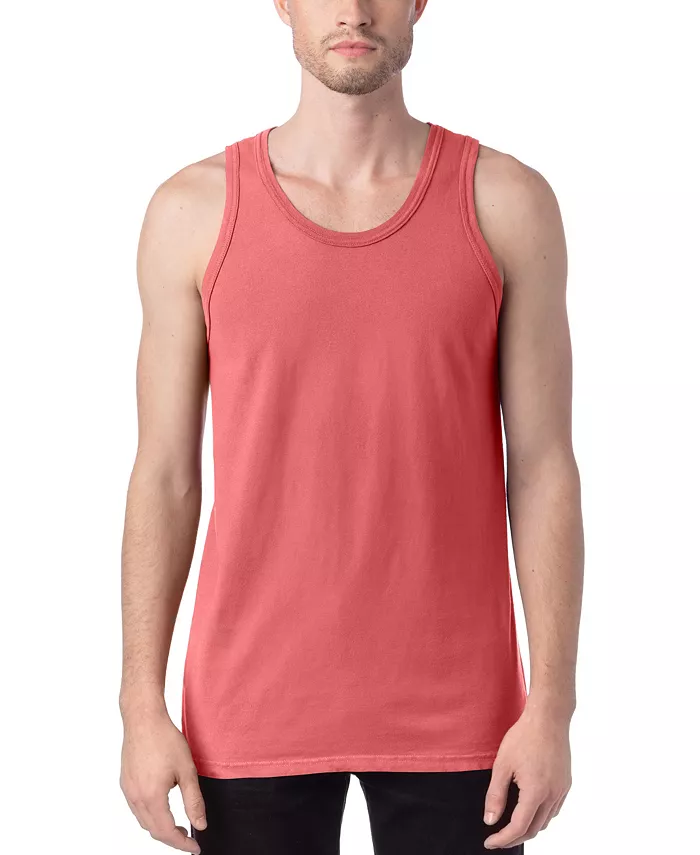 

Унисекс майка из хлопка с эффектом garment dye Hanes, оранжевый