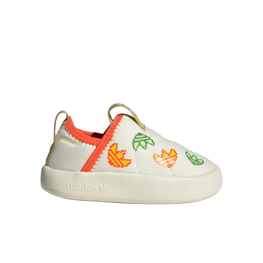 Adidas Originals Puffylette нескользящие амортизирующие износостойкие низкие кроссовки для малышей ecru — фото 3
