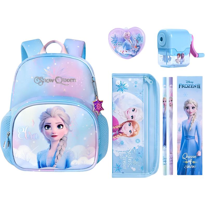 

Disney Студенческий рюкзак из полиэстера небольшой разноцветный, Elsa Gradient Blue+Small Stationery