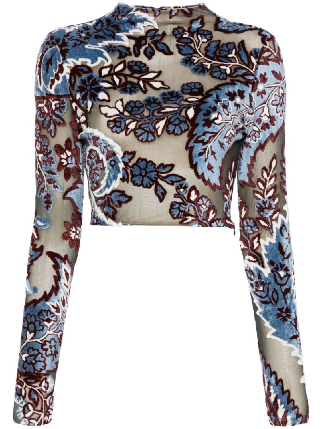 

ETRO жаккардовый бархатный топ, синий