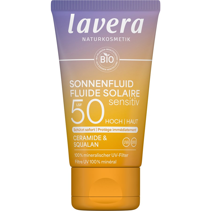 

Солнцезащитный крем sonnenfluid sensitiv lsf 50 Lavera, объем 40 мл
