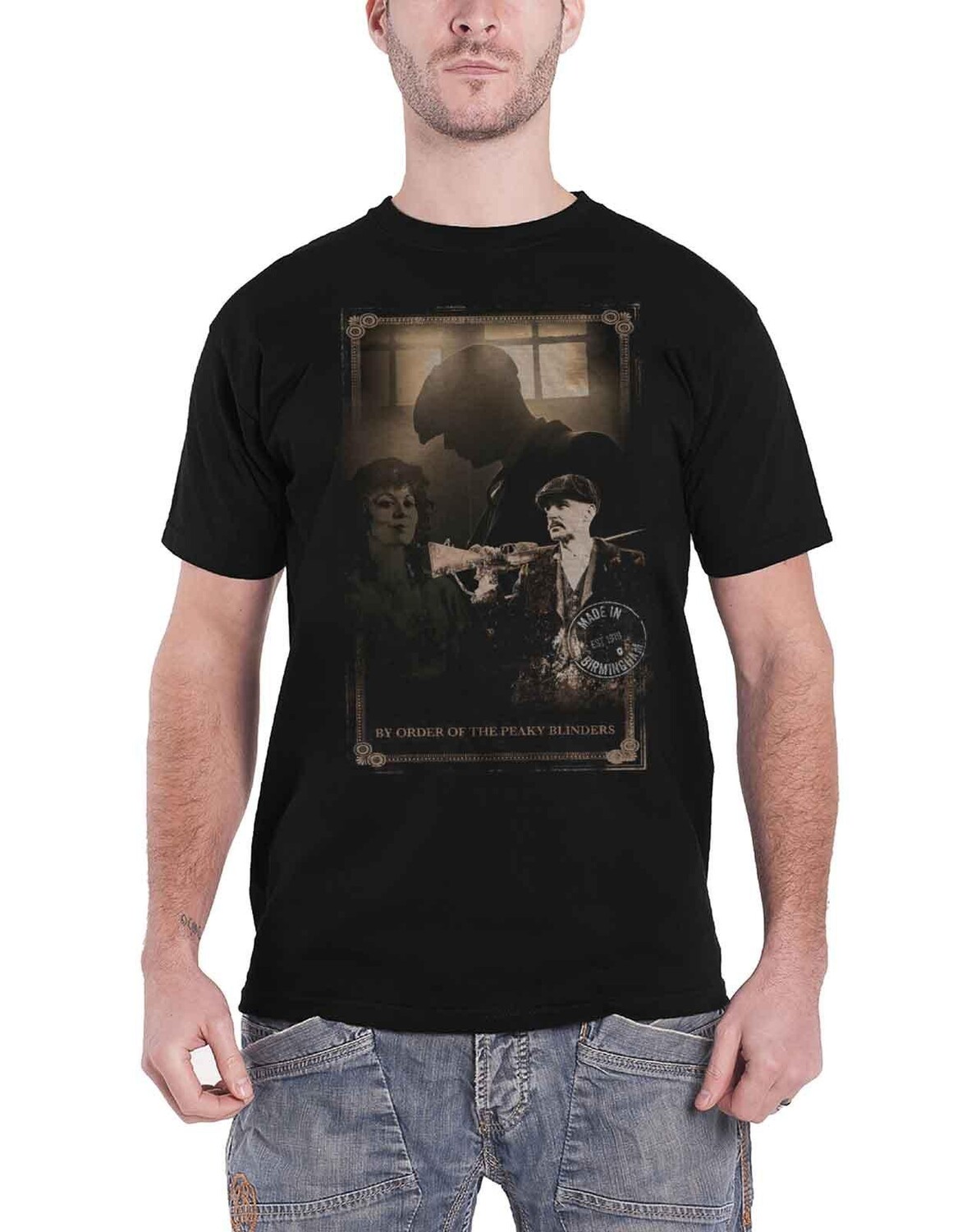

Футболка с логотипом Shotgun Vintage Peaky Blinders, черный