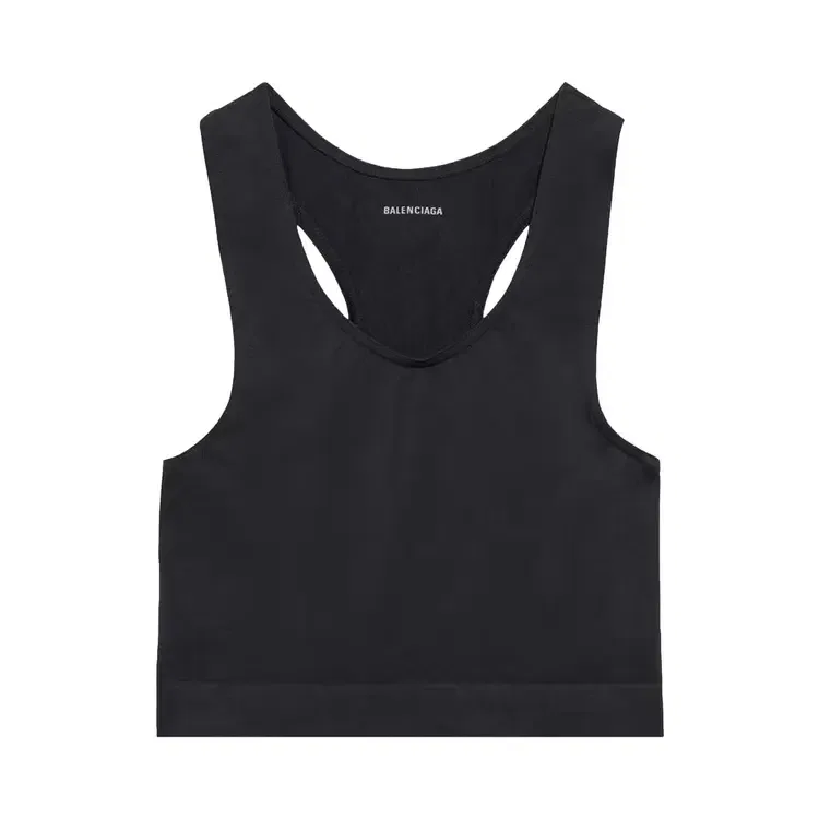 Укороченный бесшовный топ Balenciaga, черный