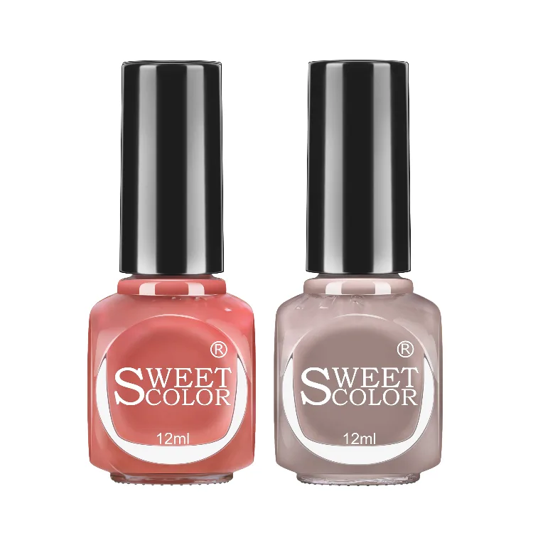 SweetColor Набор для ногтей на водной основе без запаха, быстросохнущий, SHY002+SH672 Half a tea jelly
