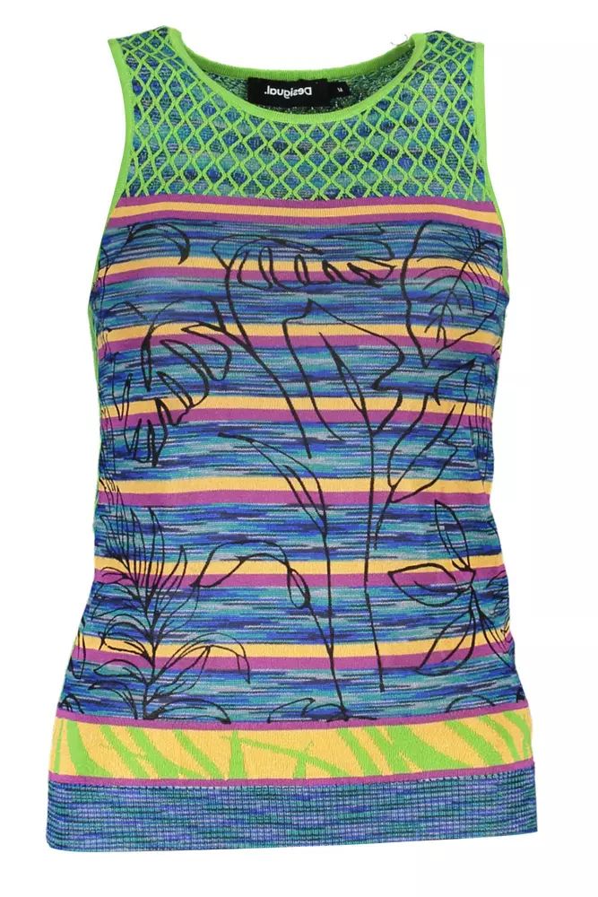 

Desigual Chic Контрастный женский топ-майка, зеленый