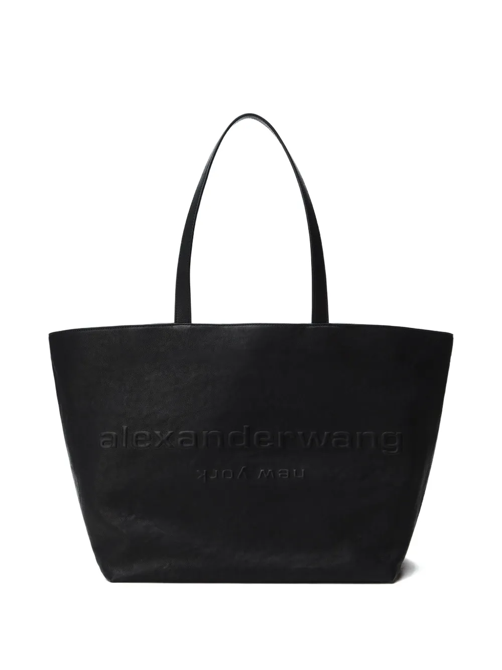 

Сумка-тоут с тисненым логотипом Alexander Wang, черный