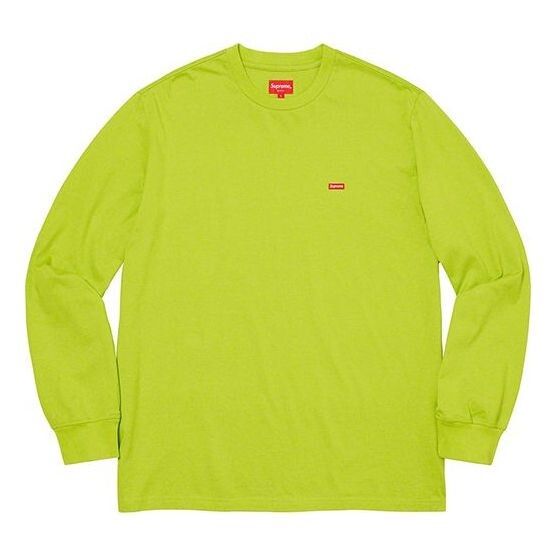 

Футболка ss20 week 4 small box ls tee logo tee Supreme, зеленый