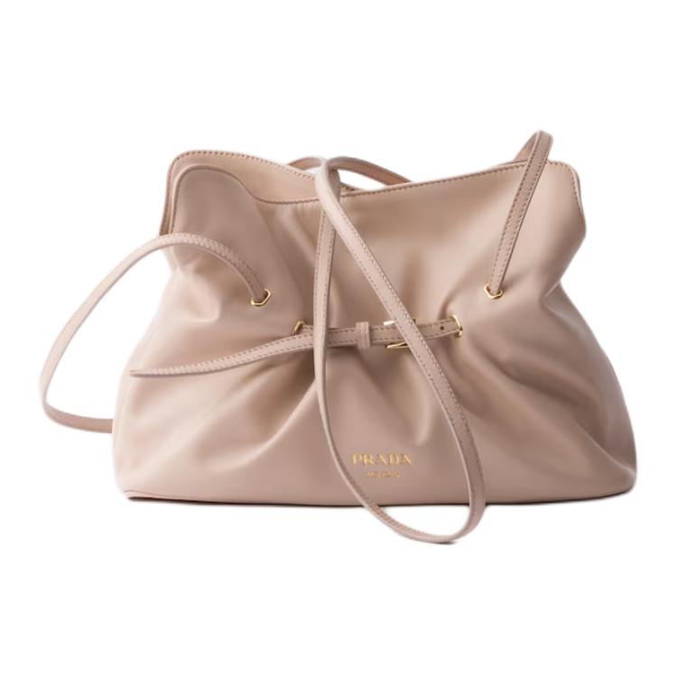 

PRADA Сумка через плечо из lambskin, small, женская, light pink