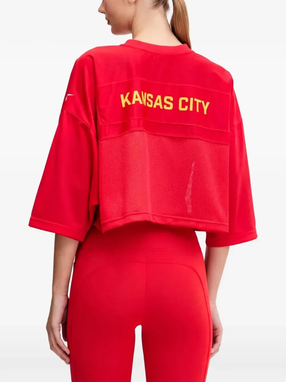 Укороченная футболка Kansas City Chiefs Wide Receiver Jersey Fashion из коллаборации с NFL Nike, красный — фото 3