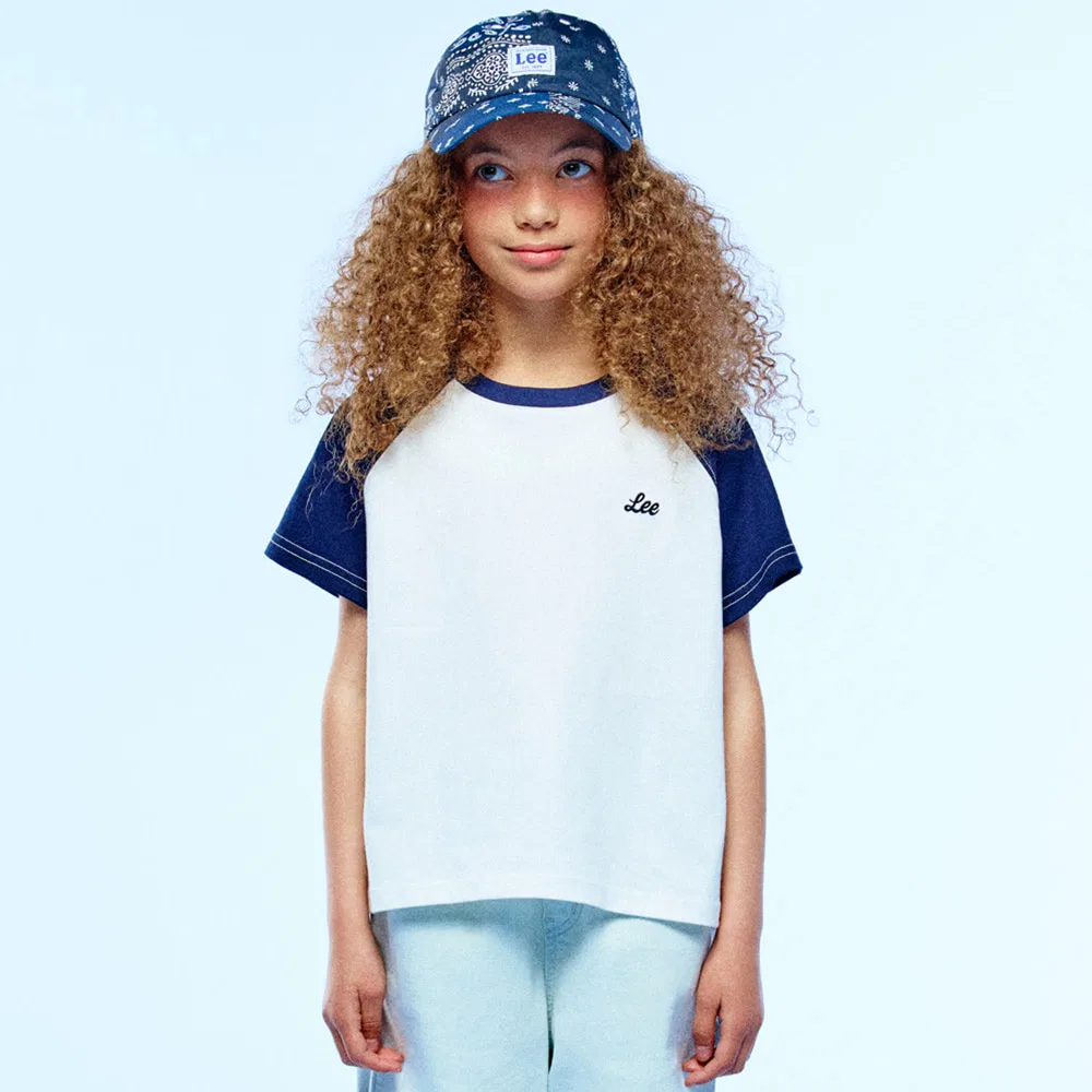Детская футболка Lee Kids Raglan Color Block, белая