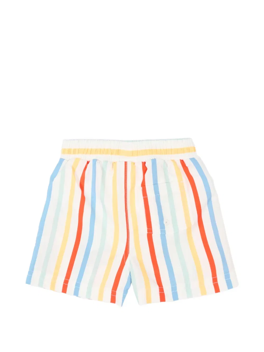 Полосатые плавательные шорты Petit Bateau, белый — фото 2