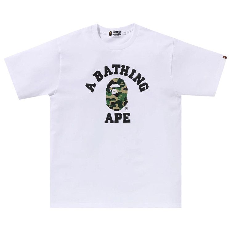 

Футболка BAPE ABC Camo College Organic Tee, White/Green