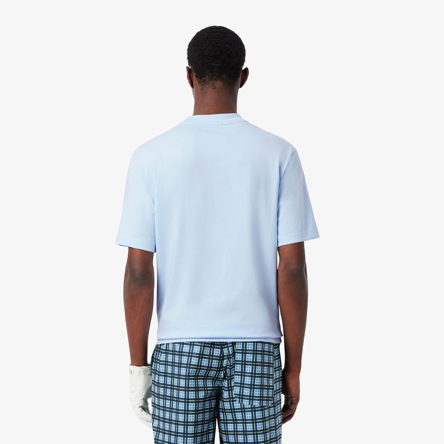Мужская футболка для гольфа Lacoste с официальным принтом «Мальчик-смайлик» TH8976-10, светло-синий — фото 3