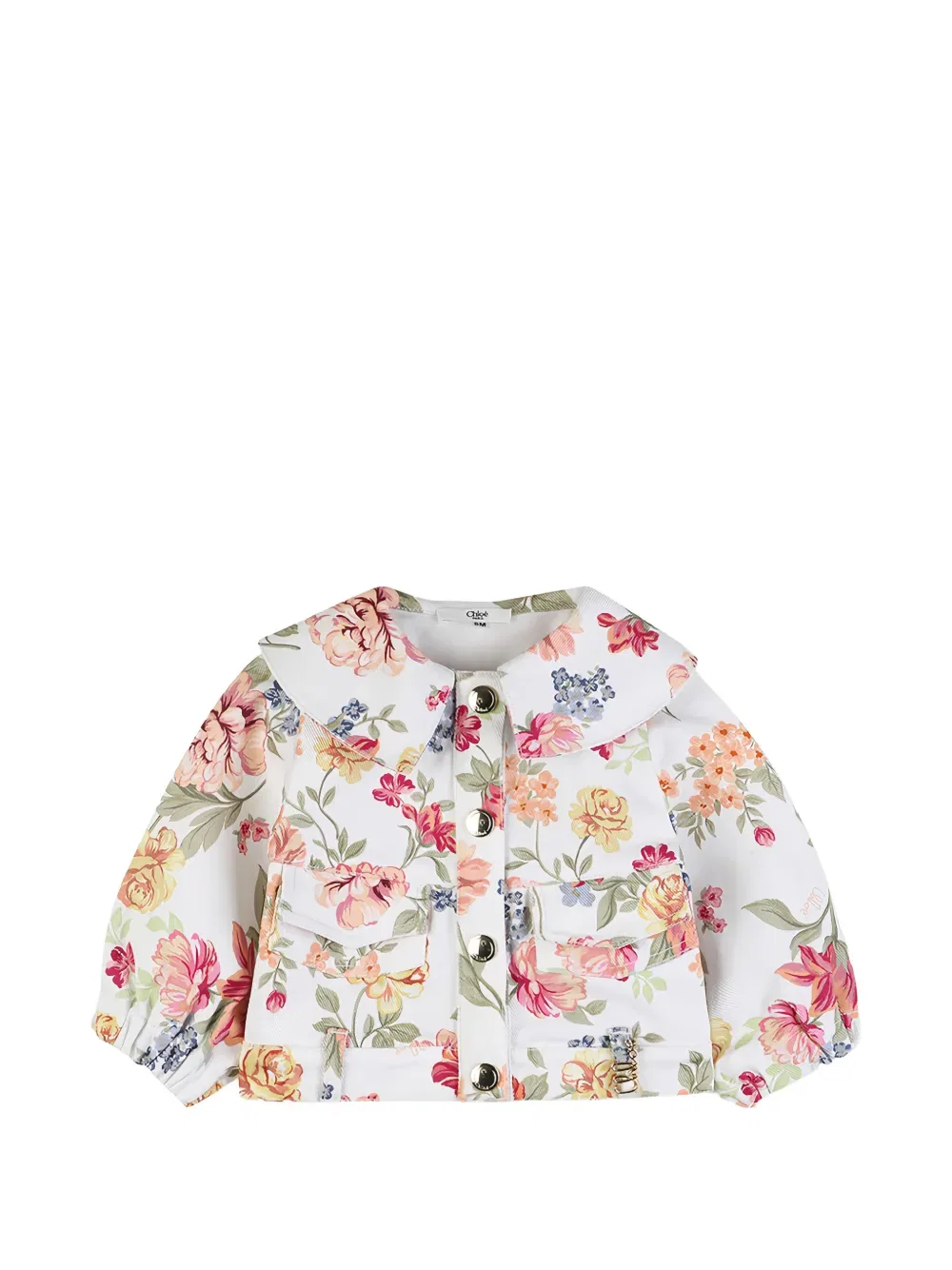 Куртка с цветочным принтом Chloe Kids, белый