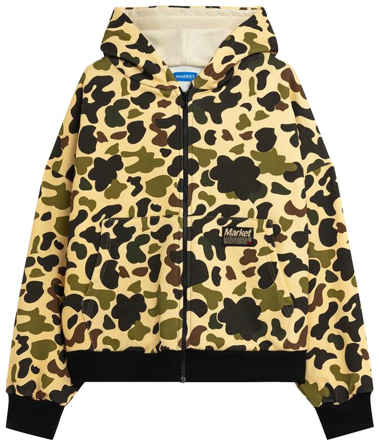 

Куртка-бомбер Market Zip Up Camo Jacket, коричневый
