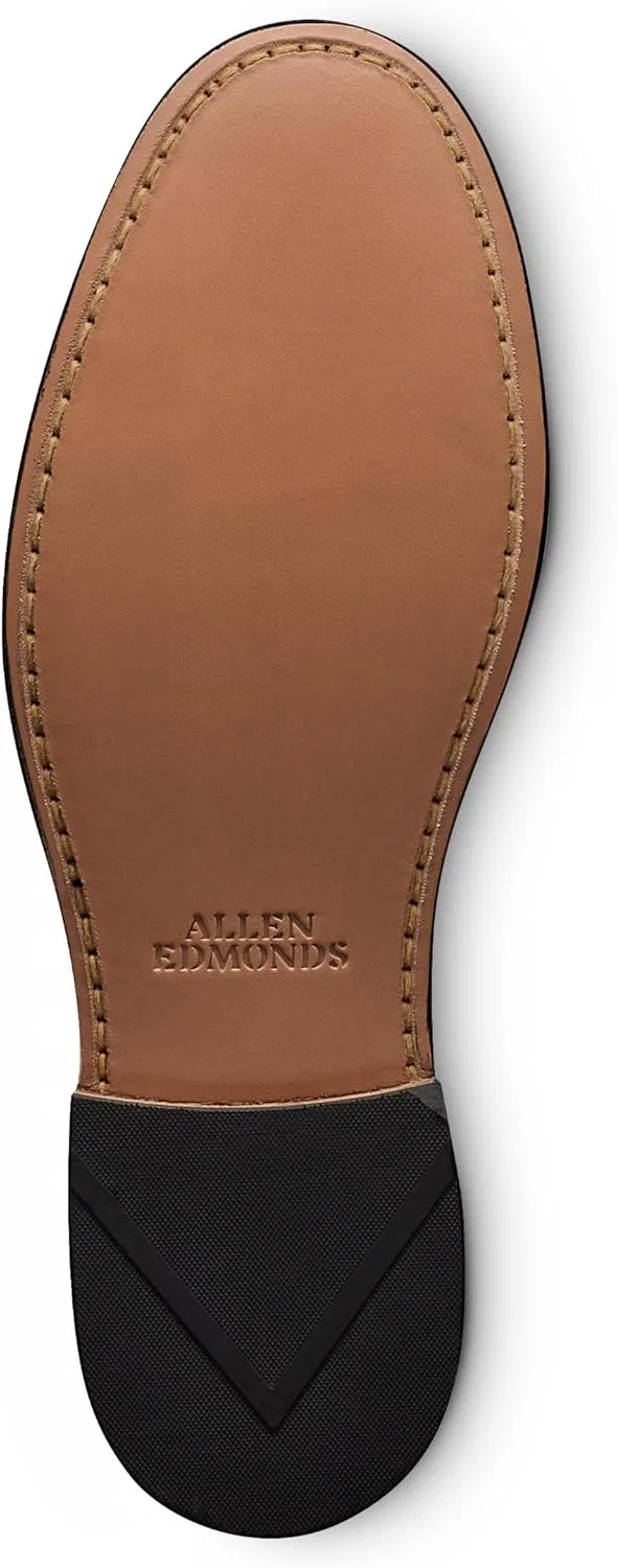 Лоферы Allen Edmonds, из кожи, цвета Antique Navy — фото 3