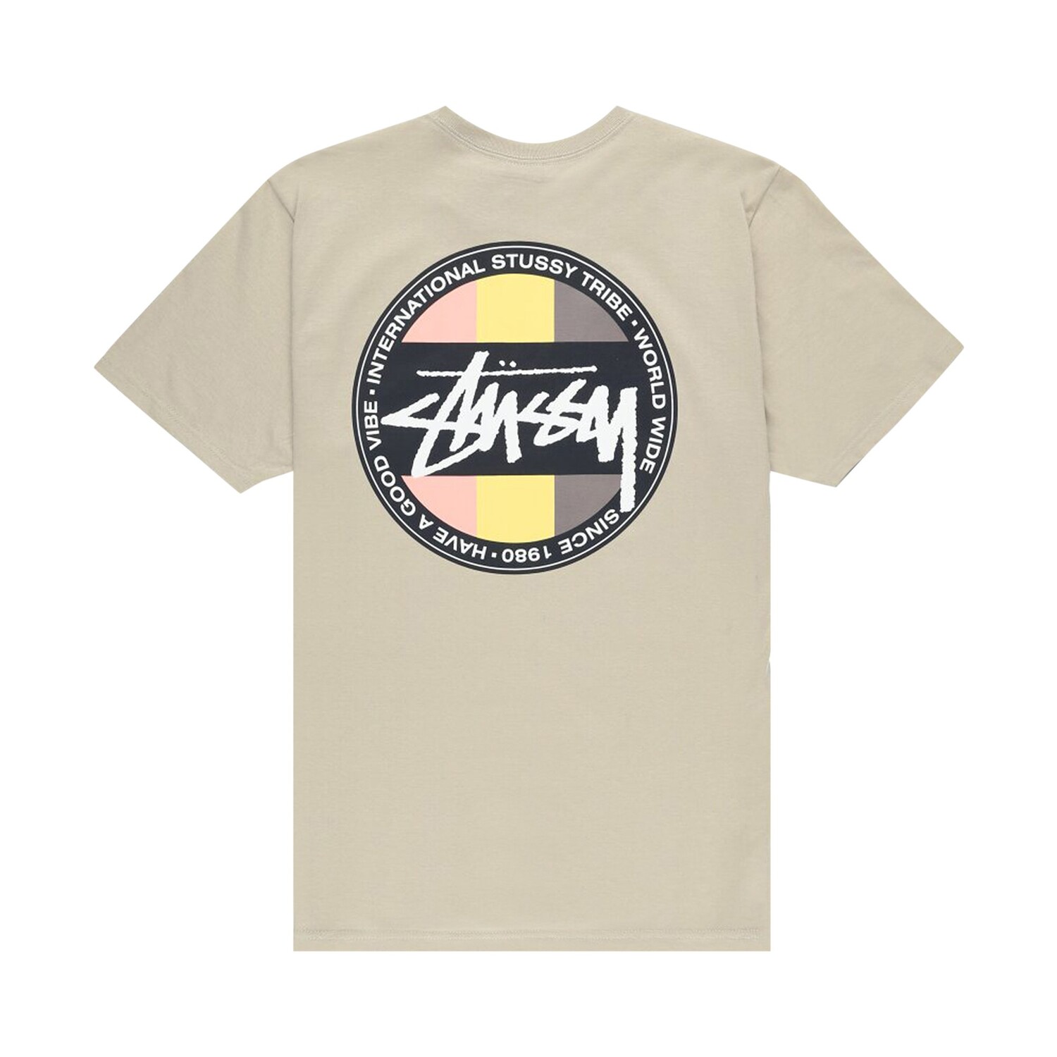 Классическая футболка в горошек Stussy, цвет Хаки — фото 2
