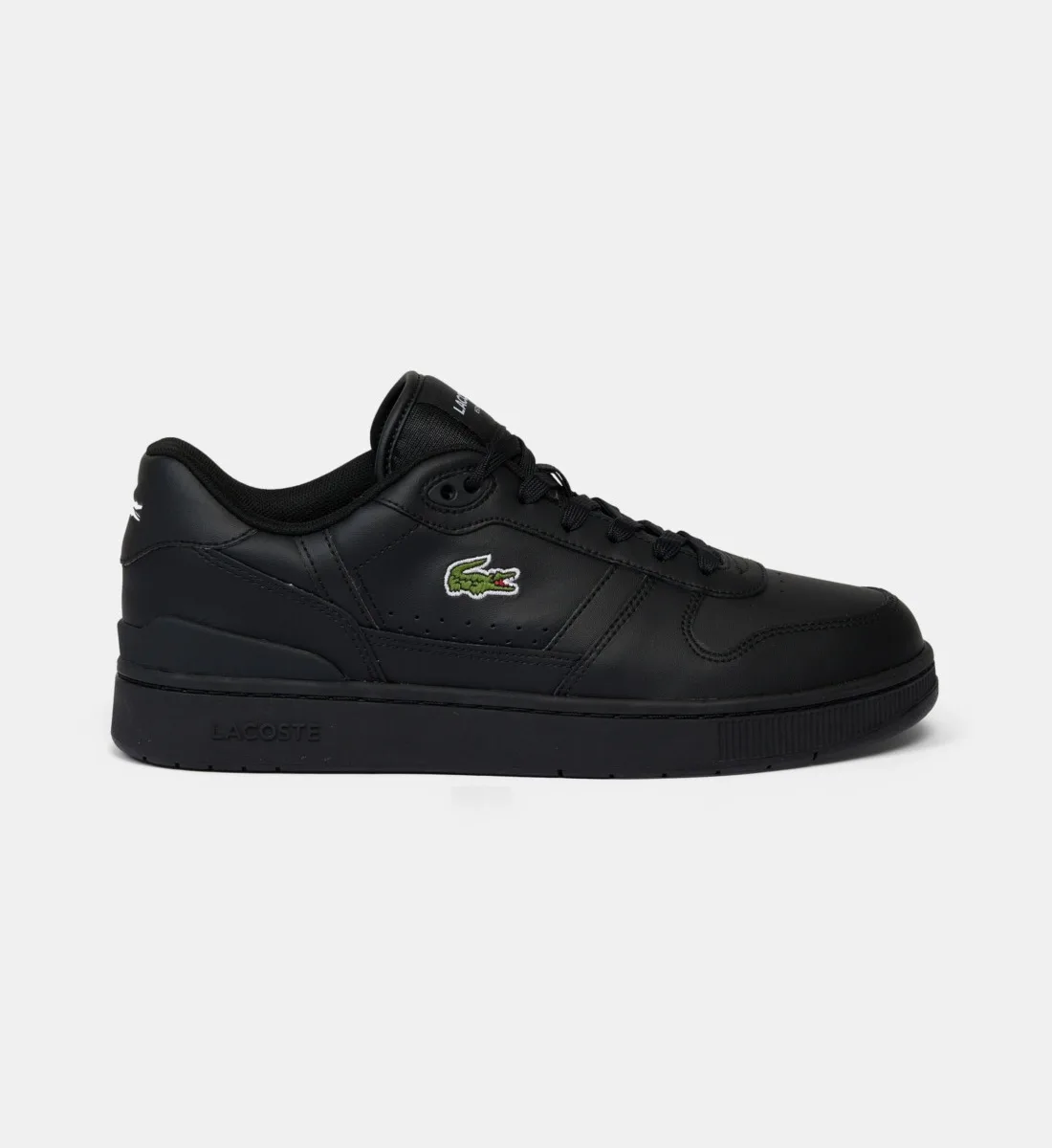 Низкие кеды T-Clip из кожи Lacoste, черный