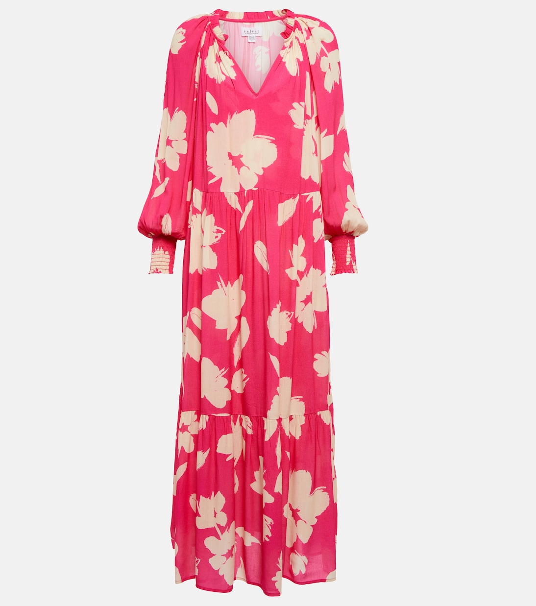 

Платье макси с принтом Luella Velvet, Pink Caicos