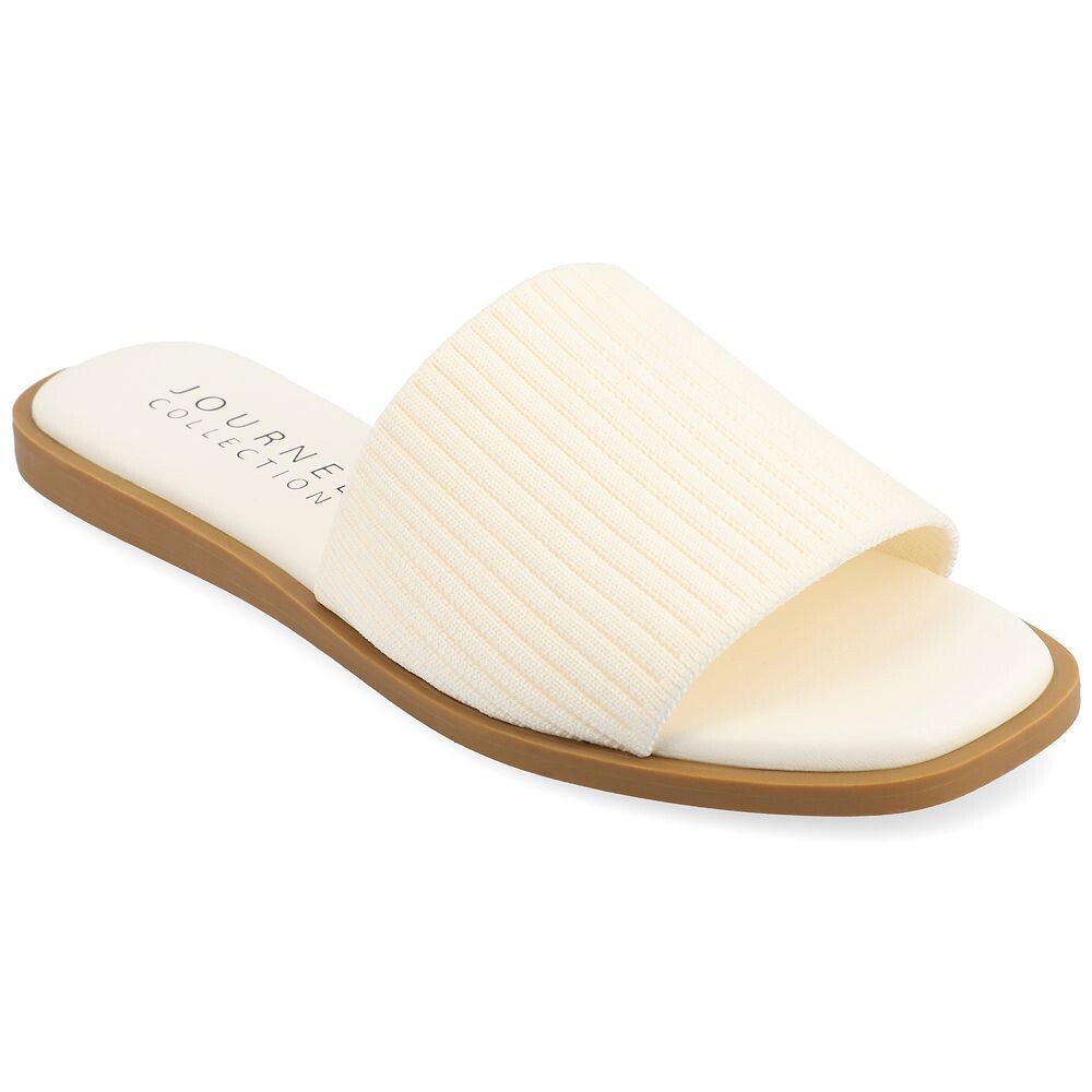 Женские льняные сандалии без шнуровки Journee Collection Prisilla Tru Comfort из пеноматериала, цвет Bone
