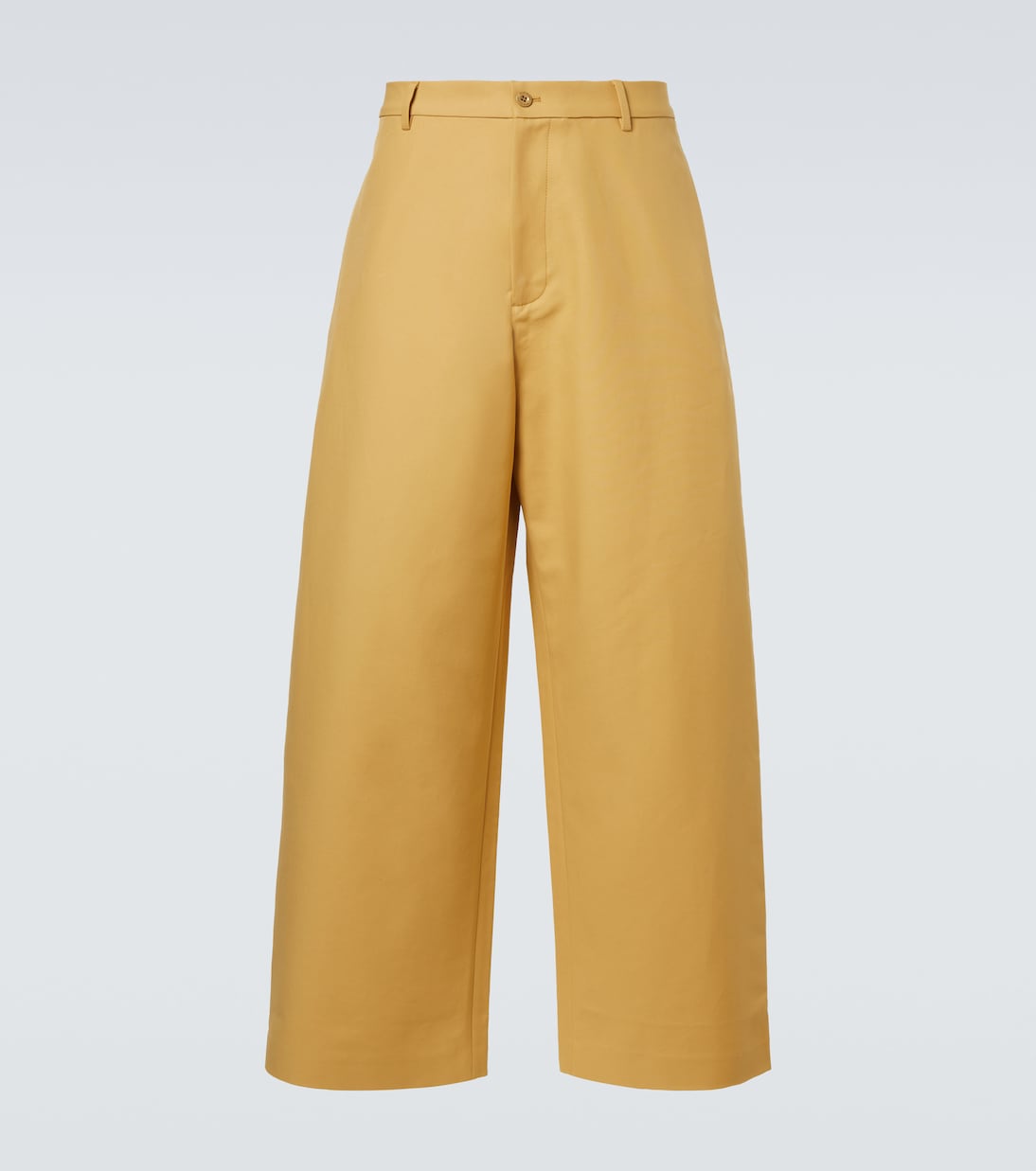 

Широкие брюки из хлопкового атласа со средней посадкой Acne Studios, Sand Beige