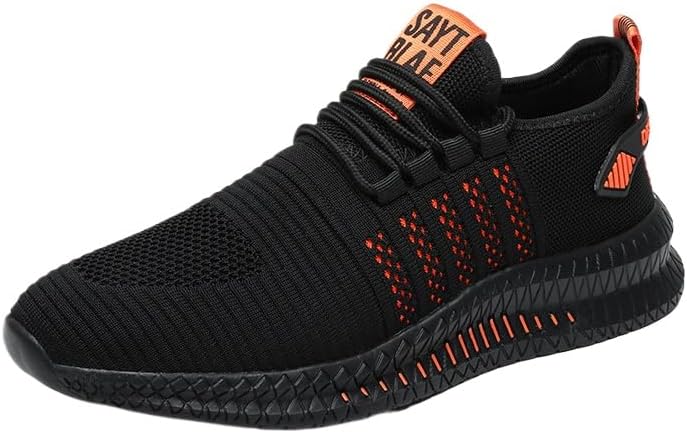 

Мужские кроссовки для бега и ходьбы, модные спортивные туфли, ультралегкие, дышащие, противоскользящие, для спорта, с сетчатым верхом, для тренировок и повседневной носки Hhhchpm, черный