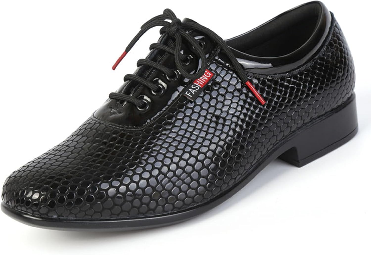 

Мужские латинские танцевальные туфли SWDZM, кожаные, на шнуровке, для сальсы, танго, бальных, современных, профессиональных выступлений и тренировок, черный