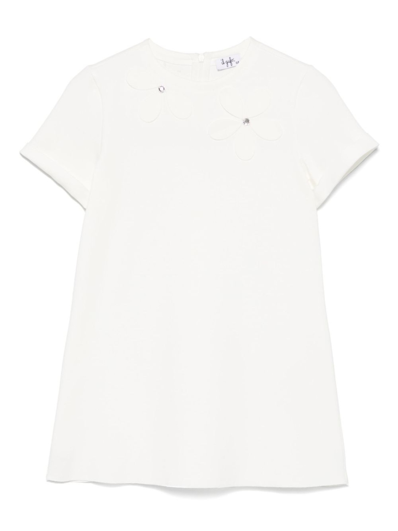 

Платье с цветочной аппликацией Il Gufo, белый